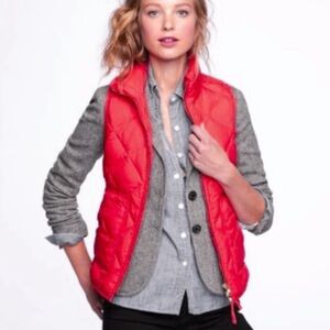 J. Crew Red Quilted Vest